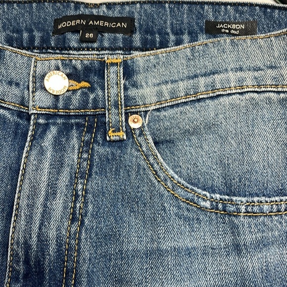 MODERN AMERICAN Jackson The Dad Jean High Rise Relaxed Leg Sz 26 Fidelity Denim - Picture 3 of 11